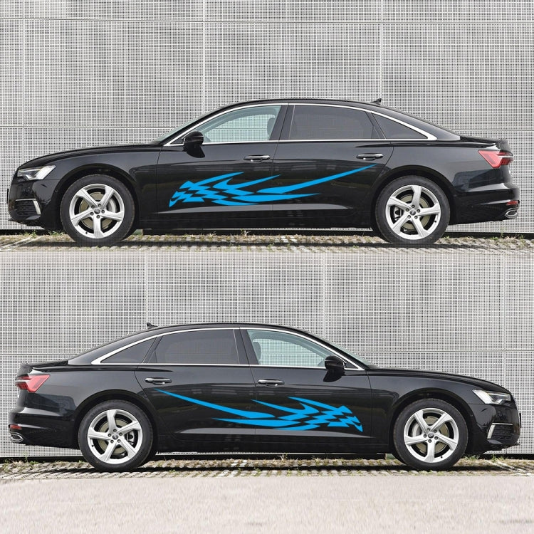 2 PCS/Set D-468 Checkered Totem Pattern Car Modified Decorative Sticker(Blue) - Decorative Sticker by PMC Jewellery | Online Shopping South Africa | PMC Jewellery | Buy Now Pay Later Mobicred