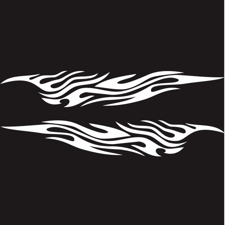 2 PCS/Set D-476 Fire Element Pattern Car Modified Decorative Sticker(White) - Decorative Sticker by PMC TechLife | Online Shopping South Africa | PMC TechLife | Buy Now Pay Later Mobicred