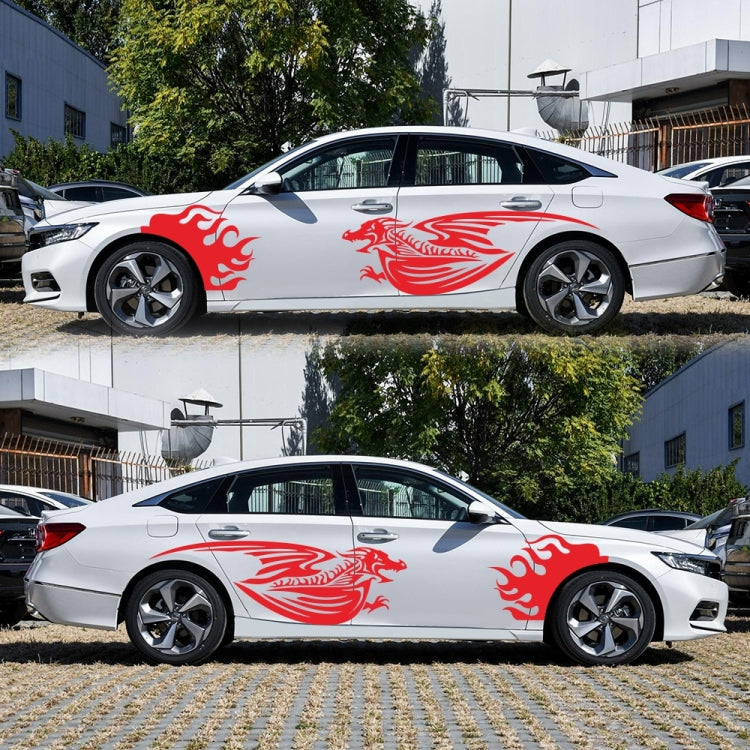 2 PCS/Set D-489 Fire-breathing Dragon Pattern Car Modified Decorative Sticker(Red) - Decorative Sticker by PMC Jewellery | Online Shopping South Africa | PMC Jewellery | Buy Now Pay Later Mobicred