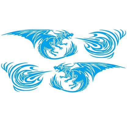 2 PCS/Set D-498 Pterosaur Spitfire Pattern Car Modified Decorative Sticker(Blue) - Decorative Sticker by PMC Jewellery | Online Shopping South Africa | PMC Jewellery | Buy Now Pay Later Mobicred