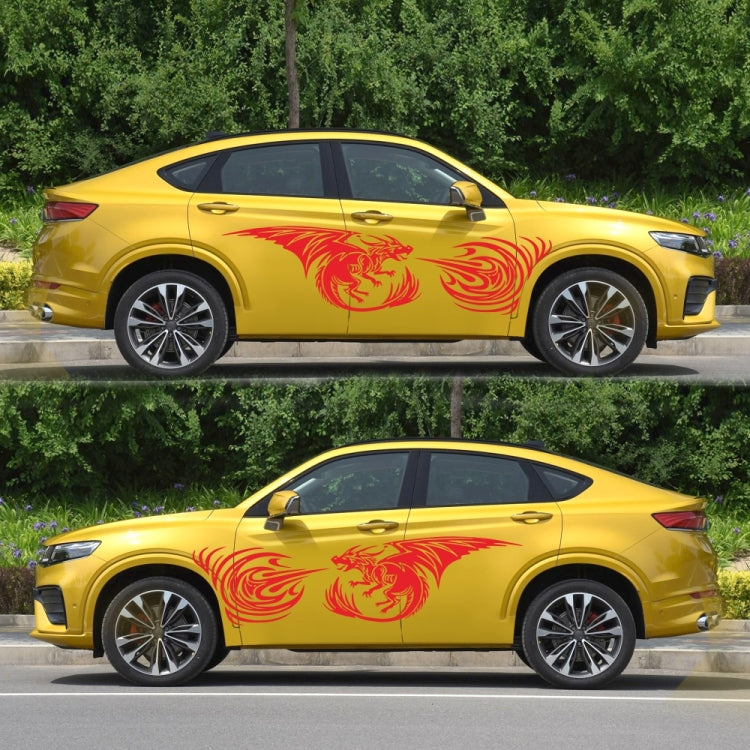 2 PCS/Set D-498 Pterosaur Spitfire Pattern Car Modified Decorative Sticker(Red) - Decorative Sticker by PMC TechLife | Online Shopping South Africa | PMC TechLife | Buy Now Pay Later Mobicred