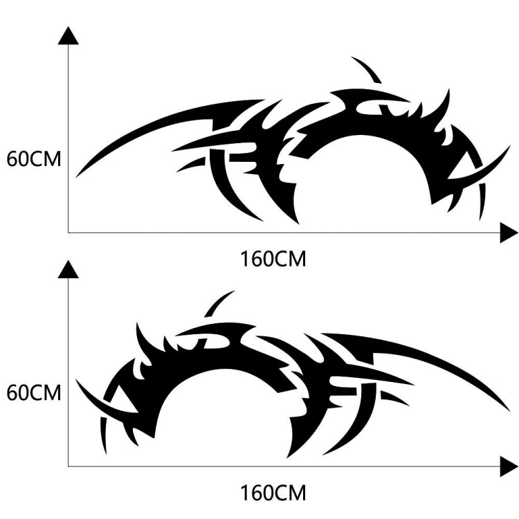 2 PCS/Set D-719 Flame Hot Wheel Pattern Car Modified Decorative Sticker(Black) - Decorative Sticker by PMC TechLife | Online Shopping South Africa | PMC TechLife | Buy Now Pay Later Mobicred