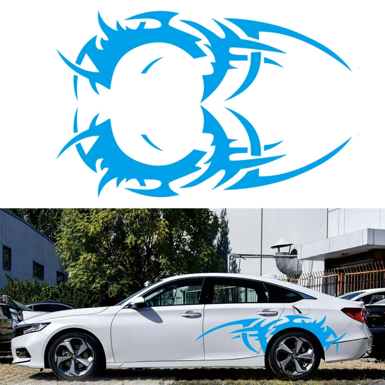 2 PCS/Set D-719 Flame Hot Wheel Pattern Car Modified Decorative Sticker(Blue) - Decorative Sticker by PMC TechLife | Online Shopping South Africa | PMC TechLife | Buy Now Pay Later Mobicred