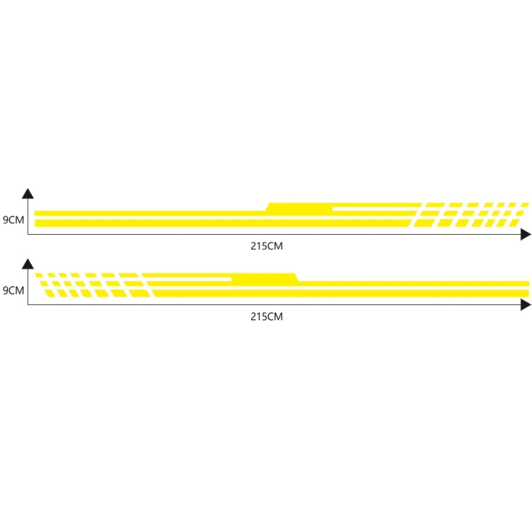 D-730 Stripe Pattern Car Modified Decorative Sticker(Yellow) - Decorative Sticker by PMC Jewellery | Online Shopping South Africa | PMC Jewellery | Buy Now Pay Later Mobicred