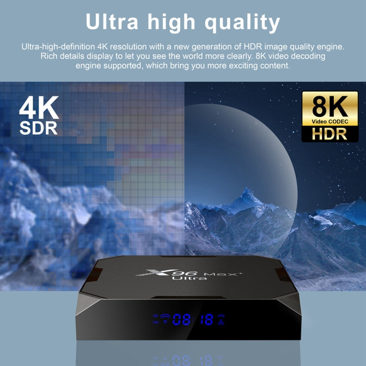 X96 Max+ Ultra 4GB+32GB Amlogic S905X4 8K Smart TV BOX Android 11.0 Media Player, Plug Type:AU Plug - Others by PMC Jewellery | Online Shopping South Africa | PMC Jewellery | Buy Now Pay Later Mobicred