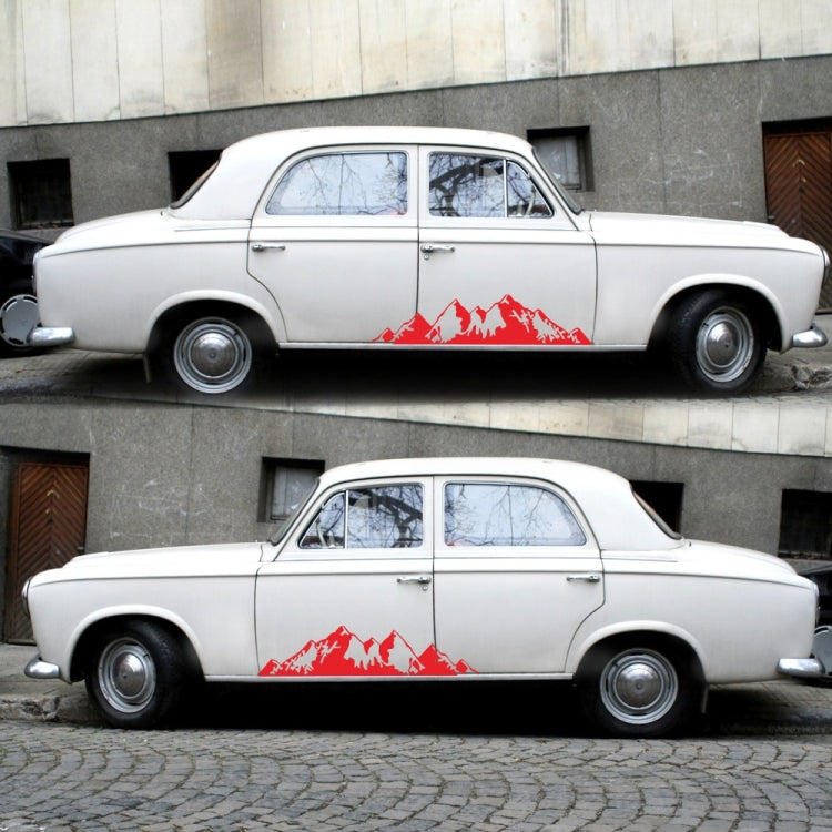 2 PCS/Set D-750 Mountain Pattern Car Modified Decorative Sticker(Red) - Decorative Sticker by PMC TechLife | Online Shopping South Africa | PMC TechLife | Buy Now Pay Later Mobicred