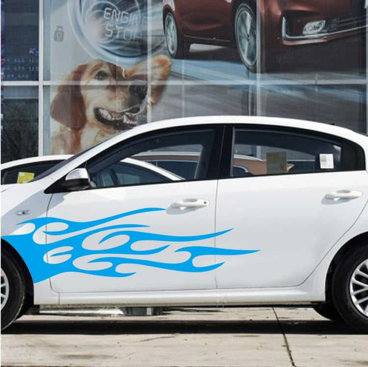 2 PCS/Set D-751 Flame Pattern Car Modified Decorative Sticker(Blue) - Decorative Sticker by PMC TechLife | Online Shopping South Africa | PMC TechLife | Buy Now Pay Later Mobicred