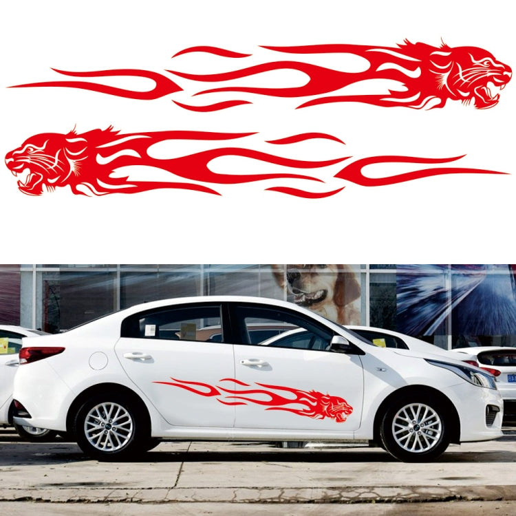 2 PCS/Set D-815 Flame Lion Pattern Car Modified Decorative Sticker(Red) - Decorative Sticker by PMC TechLife | Online Shopping South Africa | PMC TechLife | Buy Now Pay Later Mobicred