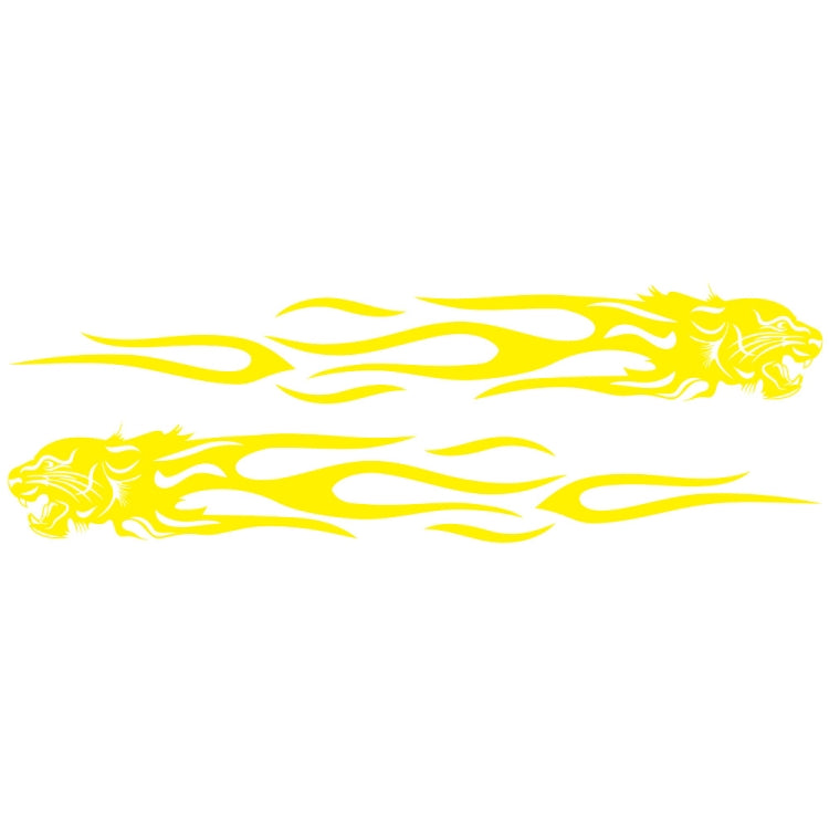 2 PCS/Set D-815 Flame Lion Pattern Car Modified Decorative Sticker(Yellow) - Decorative Sticker by PMC Jewellery | Online Shopping South Africa | PMC Jewellery | Buy Now Pay Later Mobicred
