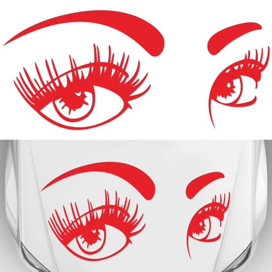 D-821 Beauty Eyes Pattern Car Modified Decorative Sticker(Red) - Decorative Sticker by PMC Jewellery | Online Shopping South Africa | PMC Jewellery | Buy Now Pay Later Mobicred