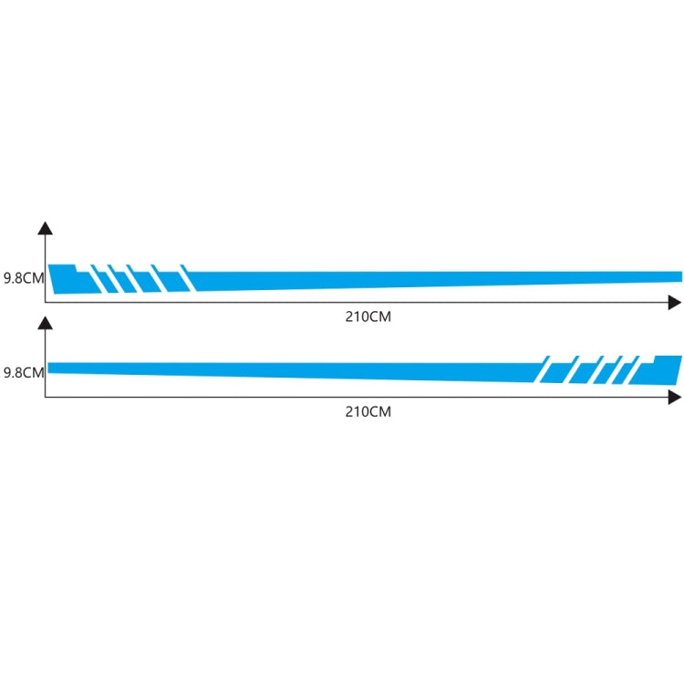 2 PCS/Set D-854 Stripe Pattern Car Modified Decorative Sticker(Blue) - Decorative Sticker by PMC Jewellery | Online Shopping South Africa | PMC Jewellery | Buy Now Pay Later Mobicred