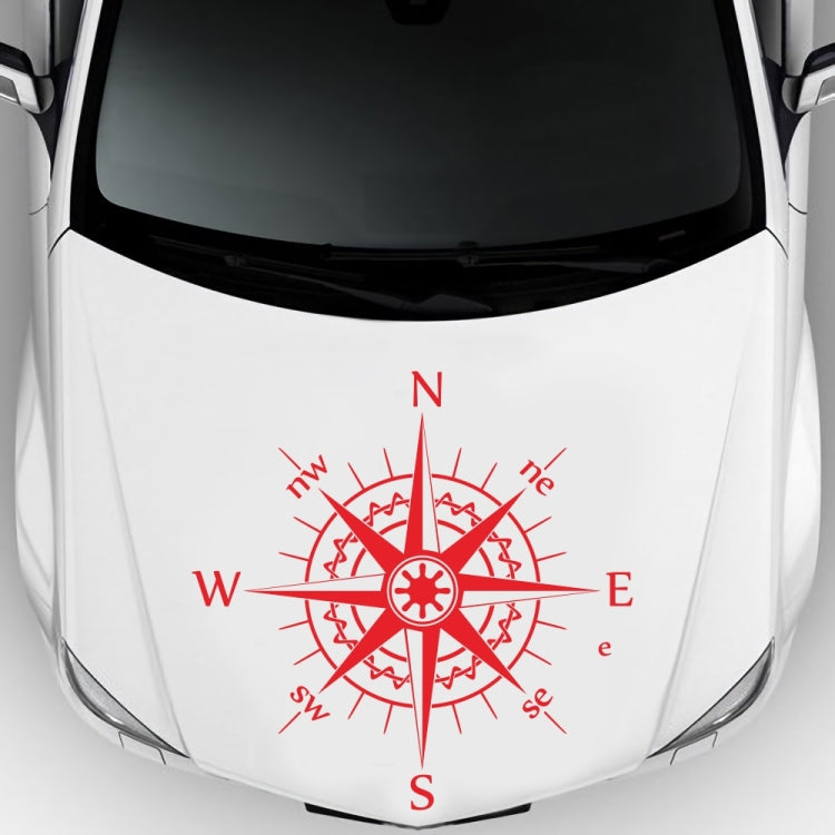 D-863 Compass Pattern Car Modified Decorative Sticker(Red) - Decorative Sticker by PMC TechLife | Online Shopping South Africa | PMC TechLife | Buy Now Pay Later Mobicred