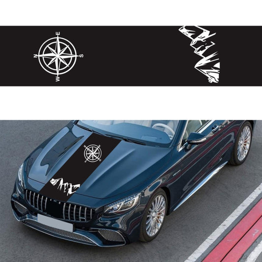 D-864 Compass Pattern Car Modified Decorative Sticker(Black) - Decorative Sticker by PMC Jewellery | Online Shopping South Africa | PMC Jewellery | Buy Now Pay Later Mobicred