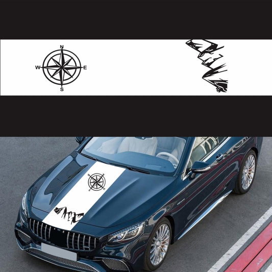 D-864 Compass Pattern Car Modified Decorative Sticker(White) - Decorative Sticker by PMC Jewellery | Online Shopping South Africa | PMC Jewellery | Buy Now Pay Later Mobicred