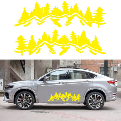 2 PCS/Set D-924 Mountain Woods Pattern Car Modified Decorative Sticker(Yellow) - Decorative Sticker by PMC Jewellery | Online Shopping South Africa | PMC Jewellery | Buy Now Pay Later Mobicred