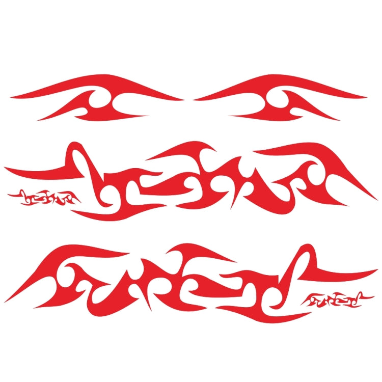 2 PCS/Set D-925 Flame Pattern Car Modified Decorative Sticker(Red) - Decorative Sticker by PMC TechLife | Online Shopping South Africa | PMC TechLife | Buy Now Pay Later Mobicred