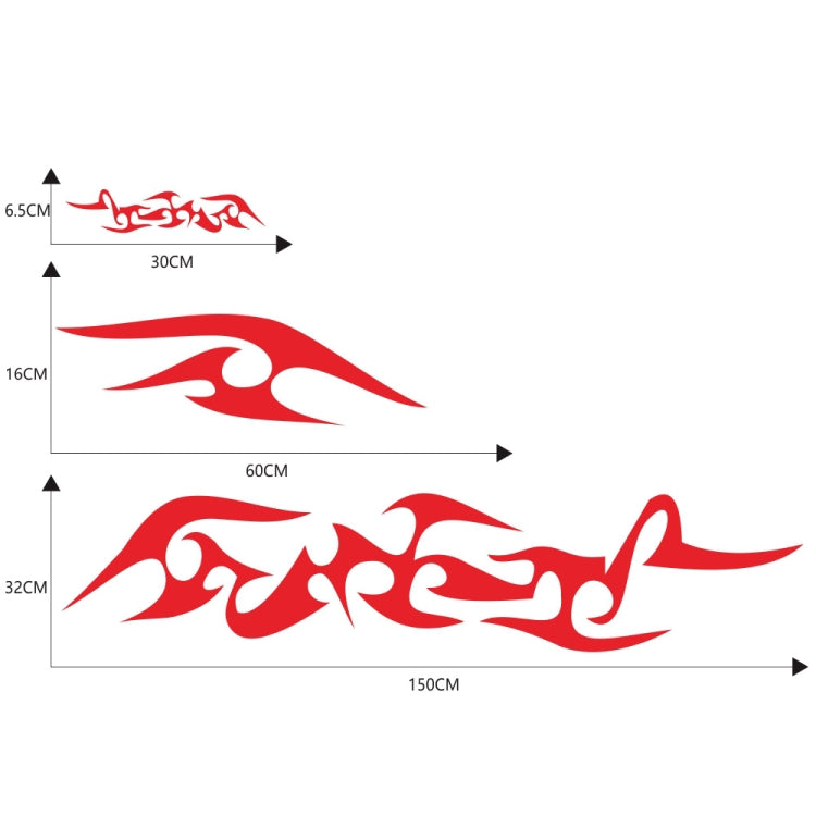 2 PCS/Set D-925 Flame Pattern Car Modified Decorative Sticker(Red) - Decorative Sticker by PMC TechLife | Online Shopping South Africa | PMC TechLife | Buy Now Pay Later Mobicred