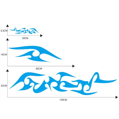 2 PCS/Set D-925 Flame Pattern Car Modified Decorative Sticker(Blue) - Decorative Sticker by PMC Jewellery | Online Shopping South Africa | PMC Jewellery | Buy Now Pay Later Mobicred