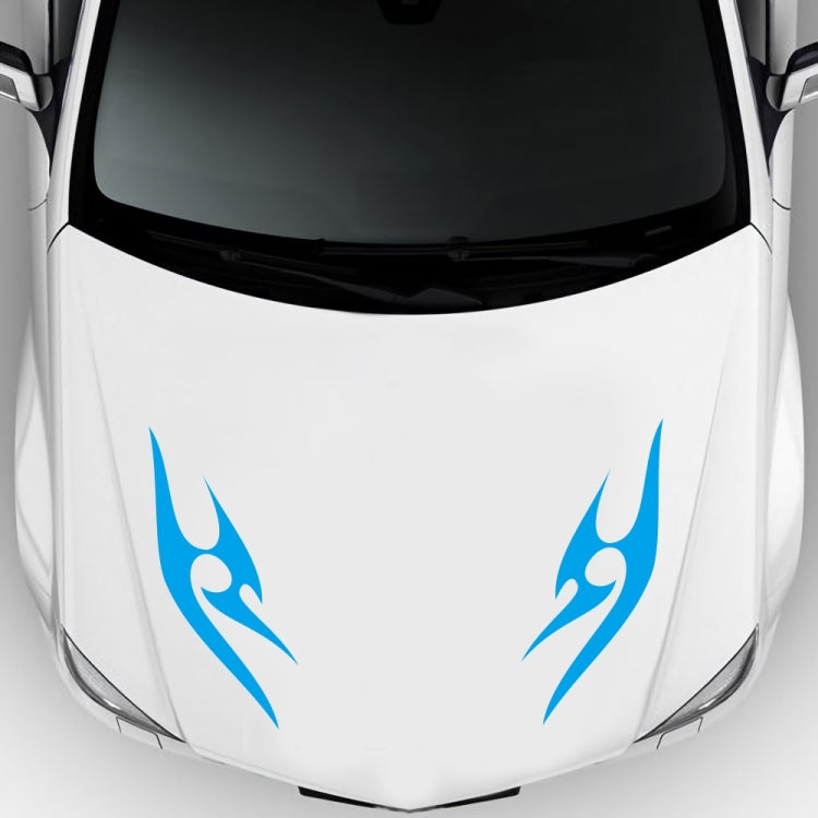 2 PCS/Set D-925 Flame Pattern Car Modified Decorative Sticker(Blue) - Decorative Sticker by PMC TechLife | Online Shopping South Africa | PMC TechLife | Buy Now Pay Later Mobicred