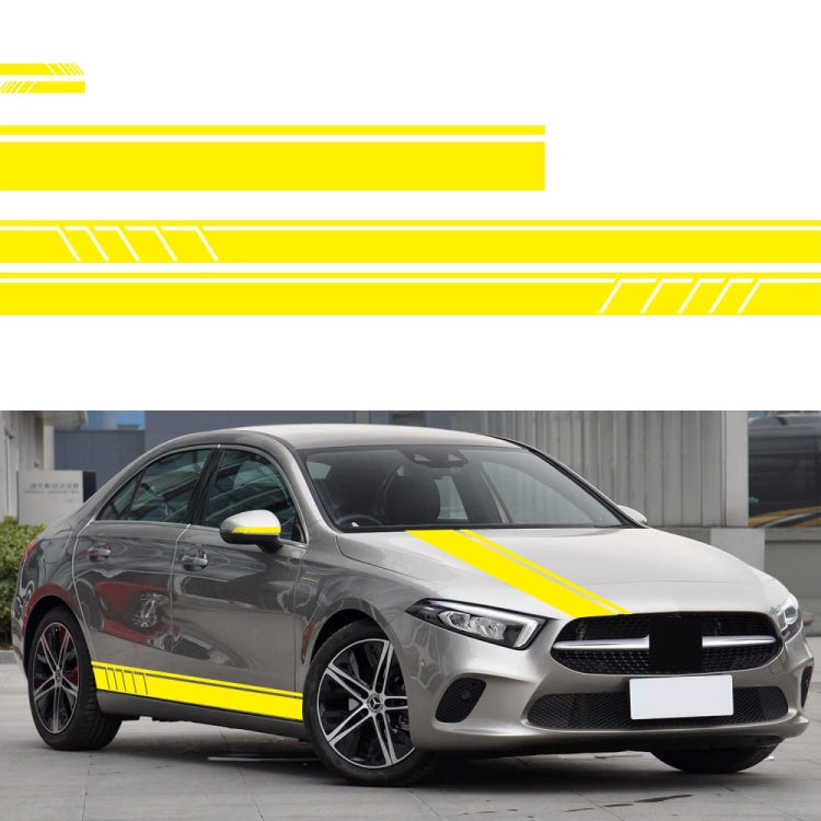 D-930 Lines Pattern Car Modified Decorative Sticker(Yellow) - Decorative Sticker by PMC TechLife | Online Shopping South Africa | PMC TechLife | Buy Now Pay Later Mobicred