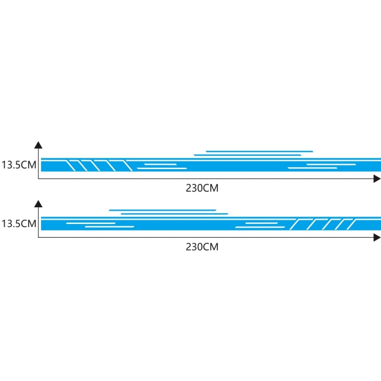2 PCS/Set D-932 Stripe Pattern Car Modified Decorative Sticker(Blue) - Decorative Sticker by PMC TechLife | Online Shopping South Africa | PMC TechLife | Buy Now Pay Later Mobicred