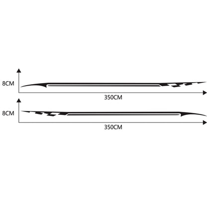2 PCS/Set D-934 Waistline Pattern Car Modified Decorative Sticker(Black) - Decorative Sticker by PMC Jewellery | Online Shopping South Africa | PMC Jewellery | Buy Now Pay Later Mobicred