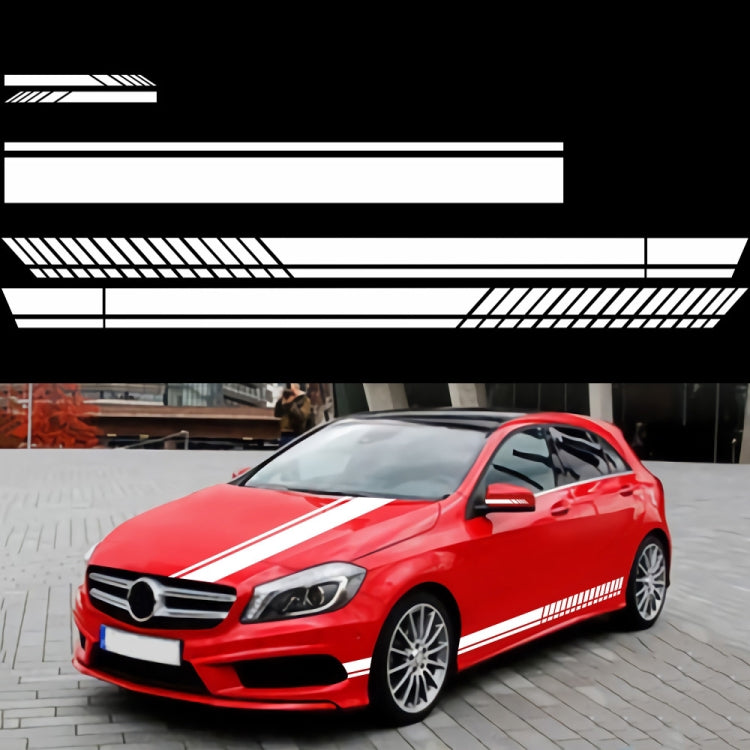 D-936 Stripe Pattern Car Modified Decorative Sticker(White) - Decorative Sticker by PMC Jewellery | Online Shopping South Africa | PMC Jewellery | Buy Now Pay Later Mobicred
