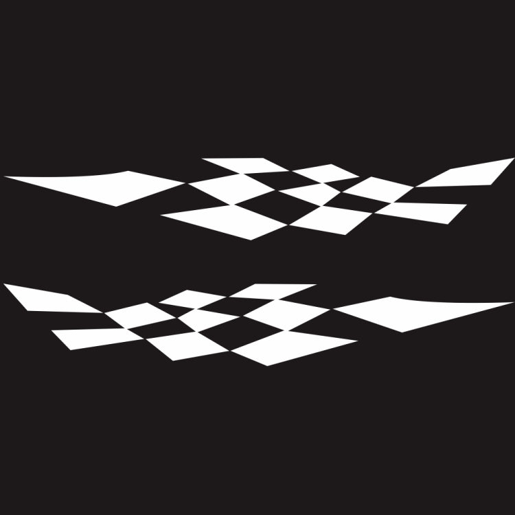 2 PCS/Set D-943 Checkered Flag Pattern Car Modified Decorative Sticker(White) - Decorative Sticker by PMC TechLife | Online Shopping South Africa | PMC TechLife | Buy Now Pay Later Mobicred