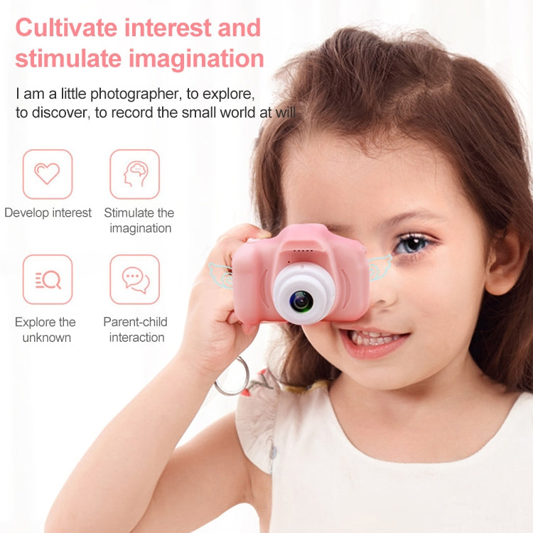X2S 2.0 Inch LCD Screen Mini Children Camera Digital Camera, For:800W+32G Memory Card+Card Reader+Cartoon Sticker(Blue) - free shipping - PMC TechLife - Order now!