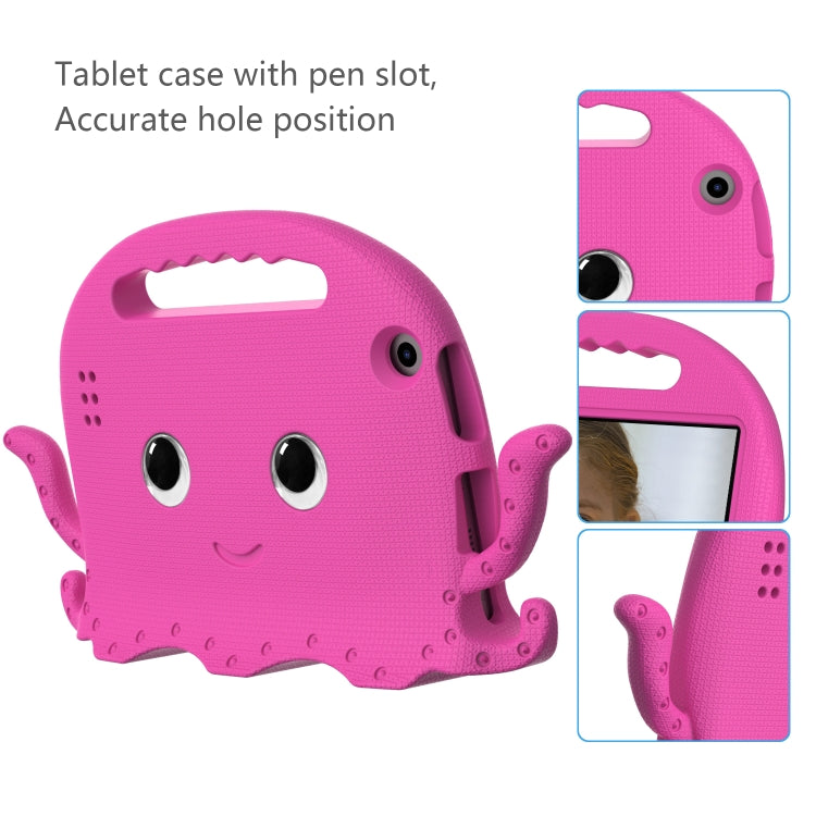For Amazon Kindle Fire HD 7 2019 / 2017 / 2015 Octopus EVA Shockproof Tablet Case with Screen Film & Shoulder Strap(Rose Red) - Amazon by PMC TechLife | Online Shopping South Africa | PMC TechLife | Buy Now Pay Later Mobicred