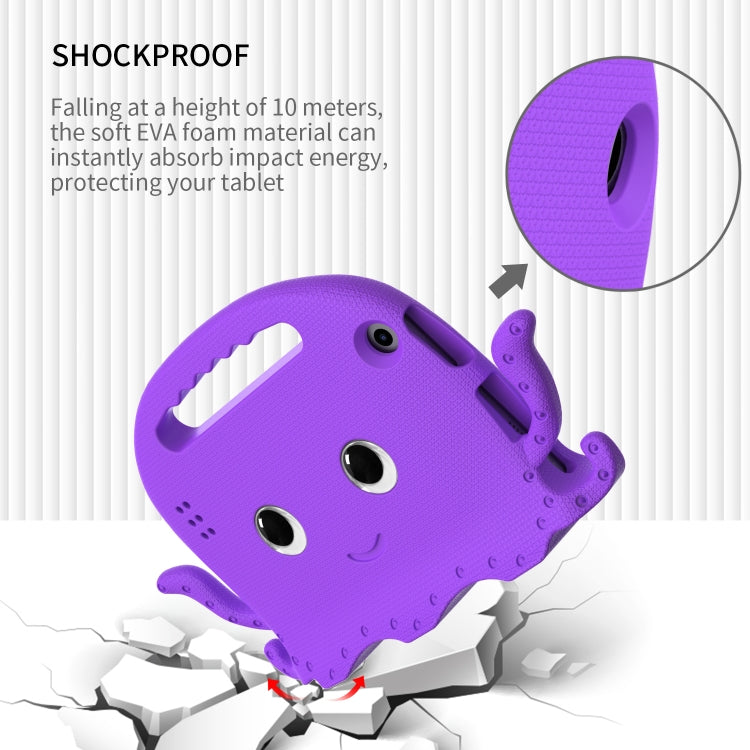 For Amazon Kindle Fire HD 7 2019 / 2017 / 2015 Octopus EVA Shockproof Tablet Case with Screen Film & Shoulder Strap(Purple) - Amazon by PMC TechLife | Online Shopping South Africa | PMC TechLife | Buy Now Pay Later Mobicred