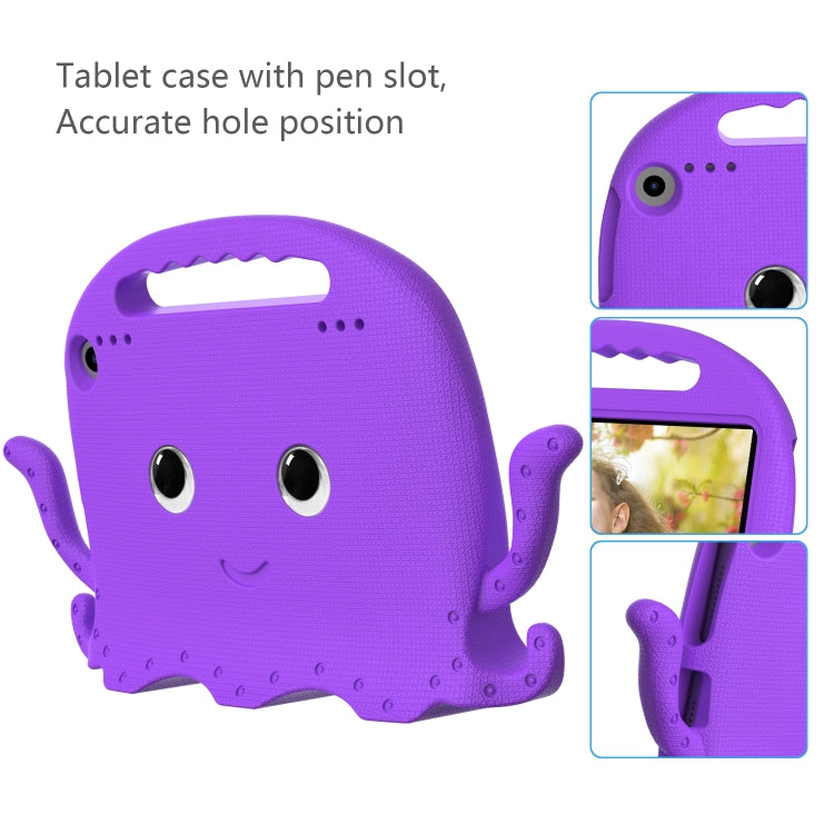 For Amazon Kindle Fire HD 8 / HD 8 Plus Octopus EVA Shockproof Tablet Case with Screen Film & Shoulder Strap(Purple) - Amazon by PMC TechLife | Online Shopping South Africa | PMC TechLife | Buy Now Pay Later Mobicred