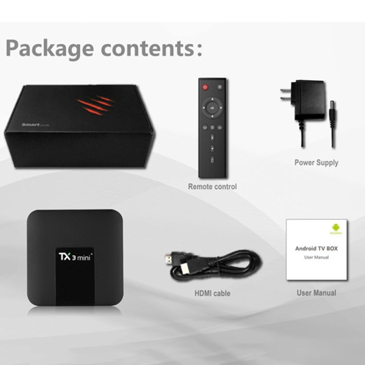 TX3 mini+  Android 11.0 Smart TV Box, Amlogic S905W2 Quad Core, Memory:2GB+16GB, 2.4GHz WiFi(UK Plug) - Amlogic S905 by PMC TechLife | Online Shopping South Africa | PMC TechLife | Buy Now Pay Later Mobicred