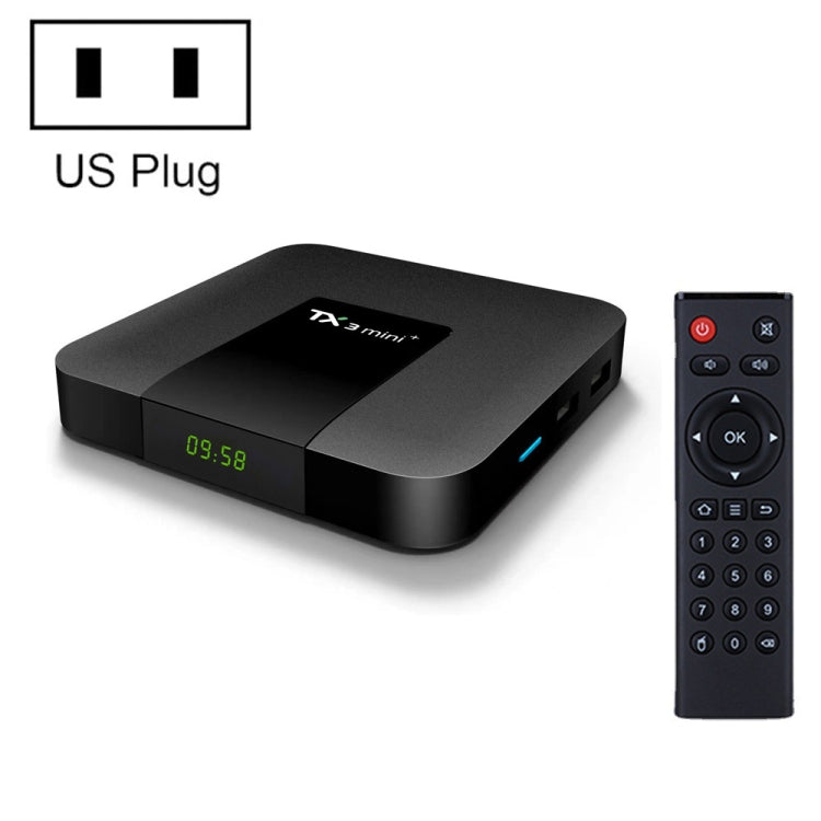 TX3 mini+  Android 11.0 Smart TV Box, Amlogic S905W2 Quad Core, Memory:4GB+64GB, 2.4GHz / 5GHz WiFi(US Plug) - Amlogic S905 by PMC Jewellery | Online Shopping South Africa | PMC Jewellery | Buy Now Pay Later Mobicred