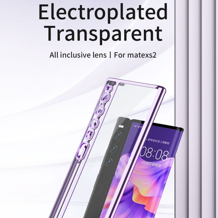 For Huawei Mate Xs 2 TPU Electroplating Full Coverage Protective Phone Case(Blue) - Huawei Cases by PMC TechLife | Online Shopping South Africa | PMC TechLife | Buy Now Pay Later Mobicred