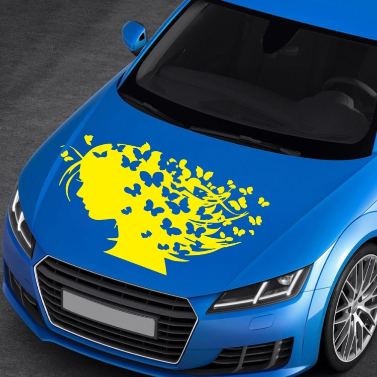 D-956 Butterfly Girl Pattern Car Modified Decorative Sticker(Yellow) - Decorative Sticker by PMC TechLife | Online Shopping South Africa | PMC TechLife | Buy Now Pay Later Mobicred