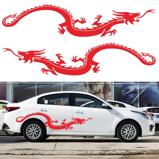 2 PCS/Set D-965 Dragon Pattern Car Modified Decorative Sticker(Red) - Decorative Sticker by PMC Jewellery | Online Shopping South Africa | PMC Jewellery | Buy Now Pay Later Mobicred