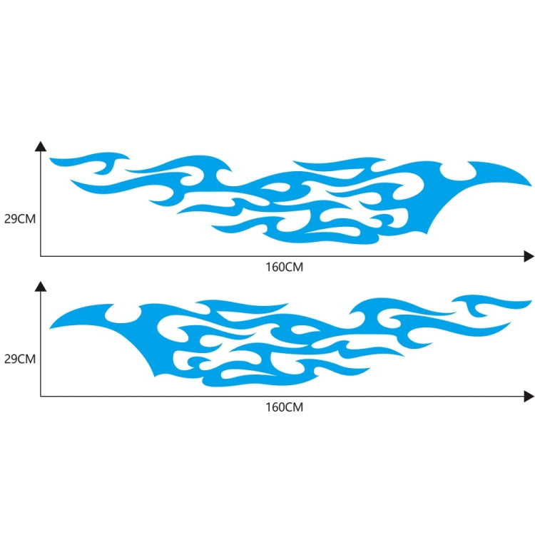 2 PCS/Set D-969 Flame Pattern Car Modified Decorative Sticker(Blue) - Decorative Sticker by PMC TechLife | Online Shopping South Africa | PMC TechLife | Buy Now Pay Later Mobicred