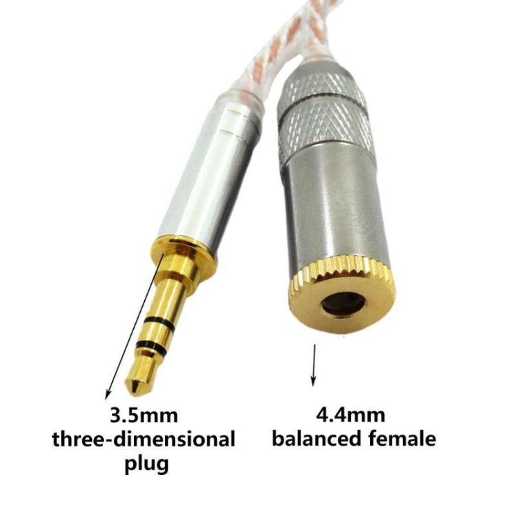 ZS0156 Balanced Inter-conversion Audio Cable(3.5 Stereo Male to 4.4 Balance Female) - Headset Accessories by PMC Jewellery | Online Shopping South Africa | PMC Jewellery | Buy Now Pay Later Mobicred