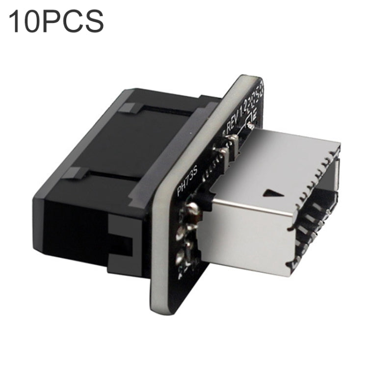 10 PCS 73S Mainboard USB 3.0 19P/20P to Type-E90 Degree Adapter - Others by PMC Jewellery | Online Shopping South Africa | PMC Jewellery | Buy Now Pay Later Mobicred