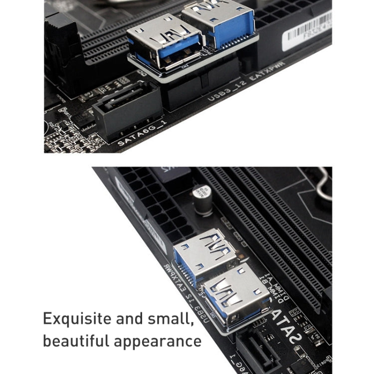 10 PCS 19/20Pin to Dual USB 3.0 Adapter Converter, Model:PH22C - Others by PMC Jewellery | Online Shopping South Africa | PMC Jewellery | Buy Now Pay Later Mobicred