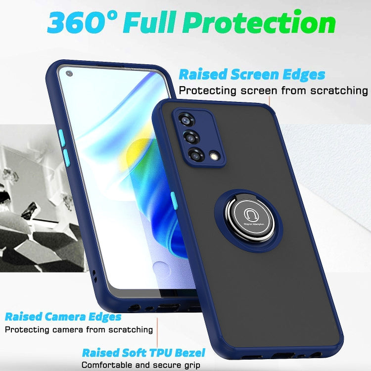 For OPPO A74 4G Q Shadow 1 Series TPU + PC Phone Case with Ring Holder(Black+Red) - OPPO Cases by PMC TechLife | Online Shopping South Africa | PMC TechLife | Buy Now Pay Later Mobicred