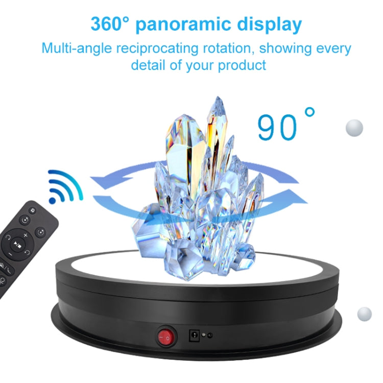 42cm LED Light Electric Rotating Display Stand Turntable, Power Plug:EU Plug(White) -  by PMC TechLife | Online Shopping South Africa | PMC TechLife | Buy Now Pay Later Mobicred