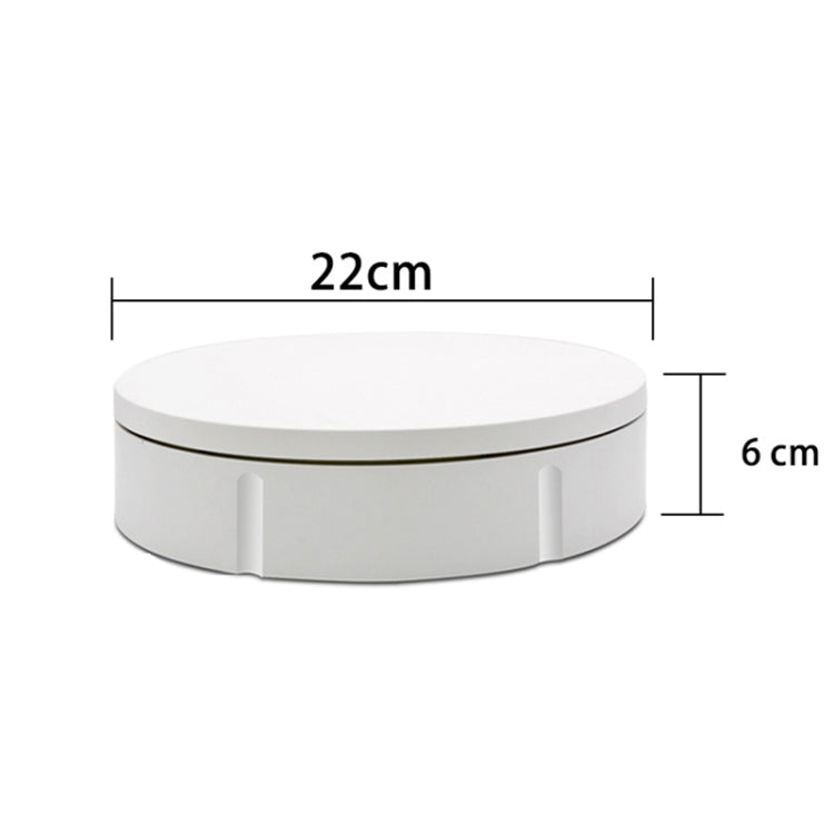 22cm Charging Rotating Display Stand Video Shooting Turntable, Load: 50kg, Power Plug:US Plug(White) -  by PMC TechLife | Online Shopping South Africa | PMC TechLife | Buy Now Pay Later Mobicred