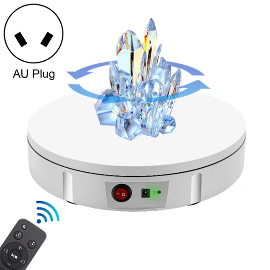 30cm Charging Rotating Display Stand Video Shooting Turntable, Load: 100kg, Power Plug:AU Plug(White) -  by PMC Jewellery | Online Shopping South Africa | PMC Jewellery | Buy Now Pay Later Mobicred