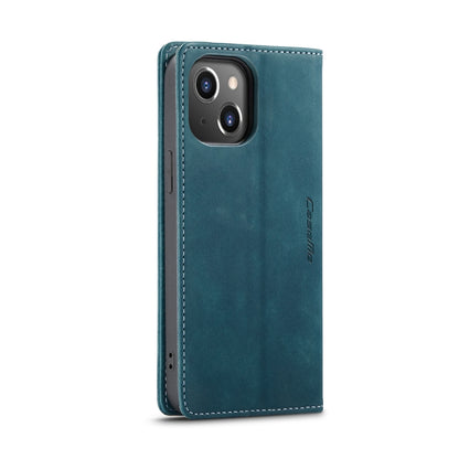 For iPhone 14 Plus CaseMe-013 Multifunctional Retro Frosted Leather Phone Case (Blue) - iPhone 14 Plus Cases by CaseMe | Online Shopping South Africa | PMC Jewellery | Buy Now Pay Later Mobicred