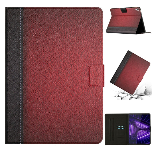 For Lenovo Tab M10 3rd Gen Stitching Solid Color Smart Leather Tablet Case(Red) - Lenovo by PMC Jewellery | Online Shopping South Africa | PMC Jewellery | Buy Now Pay Later Mobicred