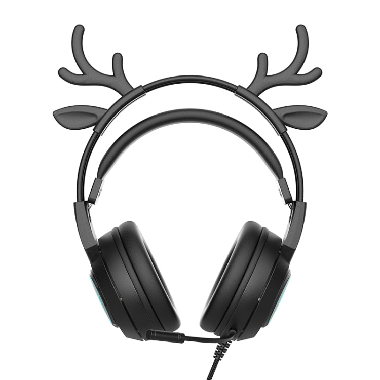 SOYTO SY-G25 Antlers RGB HD Microphone 3D Space Sound Wired Gaming Headset(Black) - Multimedia Headset by SOYTO | Online Shopping South Africa | PMC Jewellery | Buy Now Pay Later Mobicred