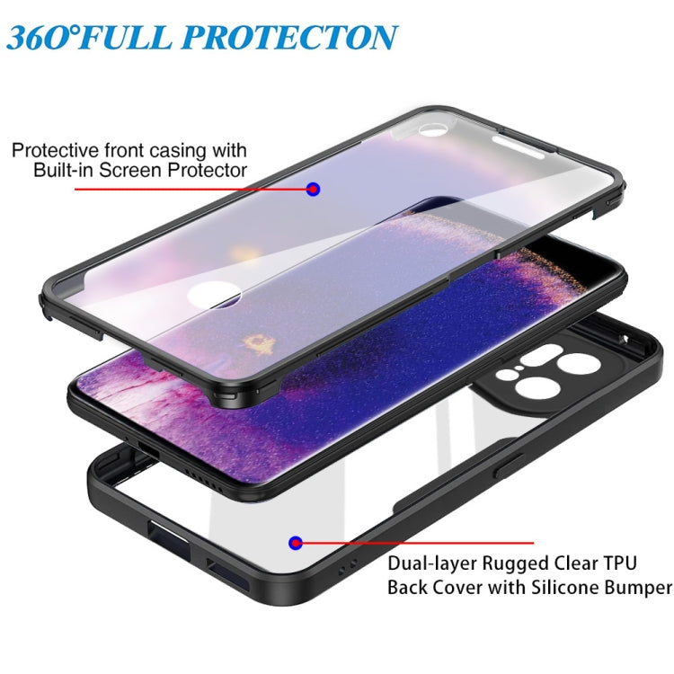 For OPPO Find X5 Pro 360 Degrees Full Coverage Phone Case(Black) - OPPO Cases by PMC Jewellery | Online Shopping South Africa | PMC Jewellery