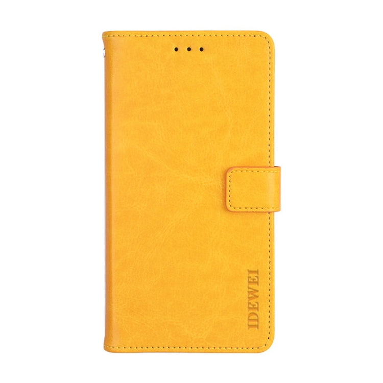 For Blackview BV9800 Pro idewei Crazy Horse Texture Horizontal Flip Leather Case with Holder & Card Slots & Wallet(Yellow) - More Brand by idewei | Online Shopping South Africa | PMC Jewellery | Buy Now Pay Later Mobicred